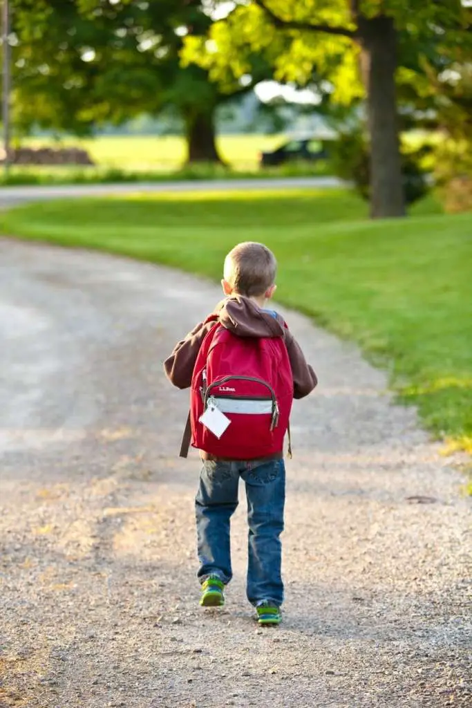 kind 4 jaar Loop naar school