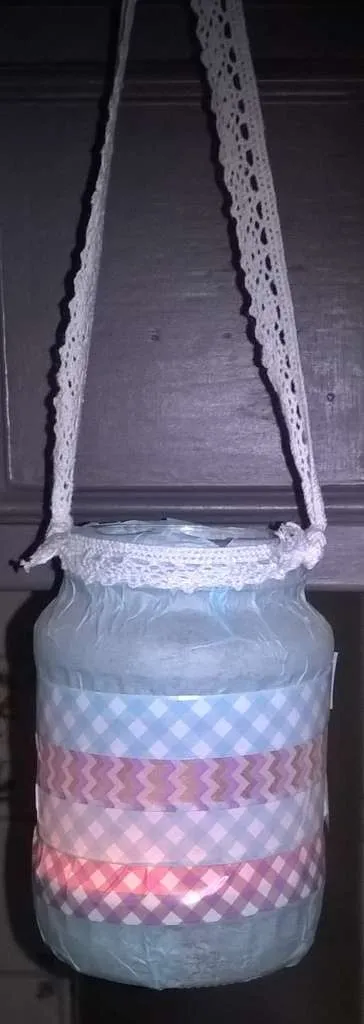 lampion maken. Washi tape erom plakken.