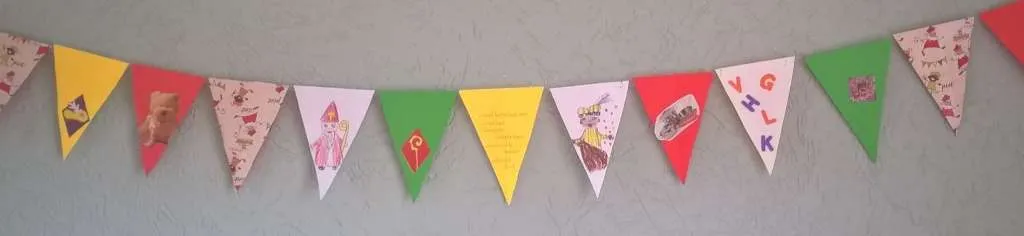 verlanglijstje op slinger schrijven en plakken